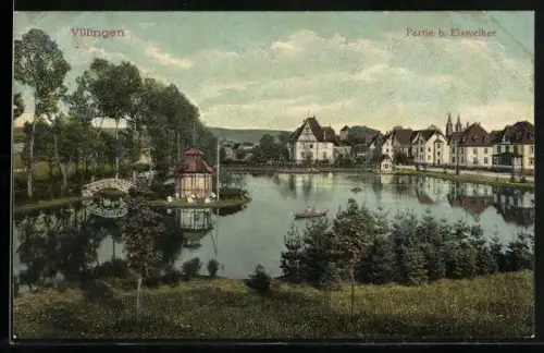 AK Villingen / Baden, Partie beim Eisweiher