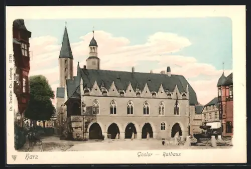 Lithographie Goslar /Harz, Rathaus