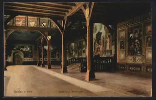 AK Goslar a. Harz, Kaiserhaus, Reichssaal