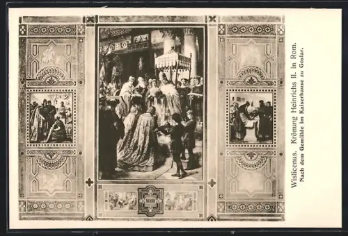AK Goslar, Gemälde im Kaiserhaus, Krönung Heinrichs II. in Rom