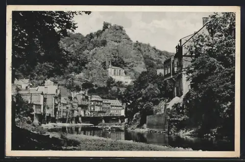 AK Oberstein a. d. Nahe, Ortsansicht mit Felsenkirche