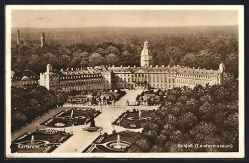 AK Karlsruhe, Schloss, Landesmuseum