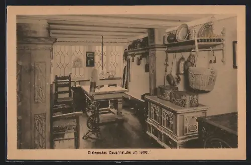 AK Hildesheim, Knochenhauer-Amthaus, Dielenecke, Bauernstube um 1800