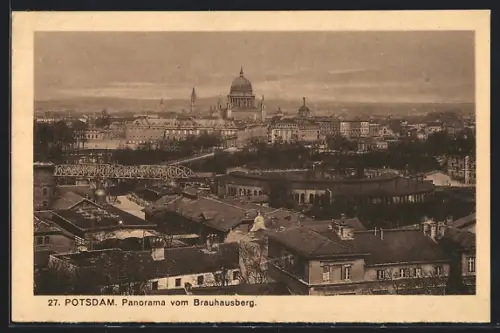 AK Potsdam, Panorama vom Brauhausberg