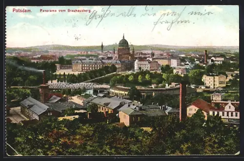 AK Potsdam, Panorama vom Brauhausberg