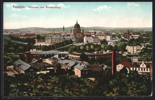 AK Potsdam, Panorama vom Brauhausberg
