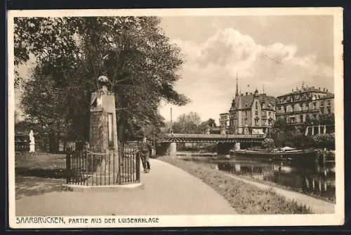 AK Saarbrücken, Partie aus der Luisenanlage
