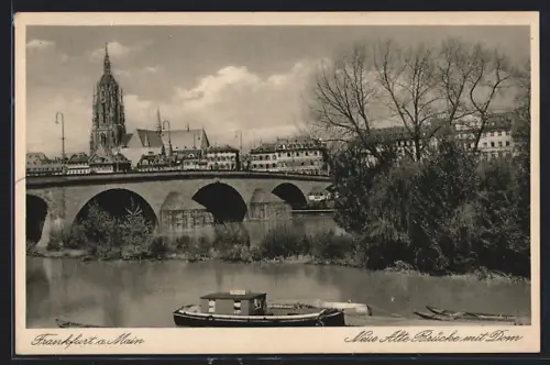 AK Alt-Frankfurt, Alte Brücke mit Dom