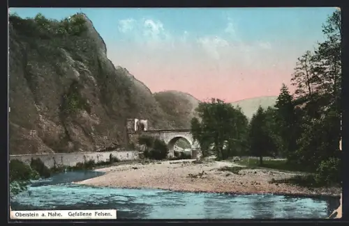 AK Oberstein a. Nahe, Gefallene Felsen