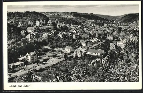 AK Idar, Ortsansicht, Hügel, Wohnhäuser