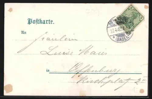 AK Rastatt, Vom neuen Wasserturm gesehen