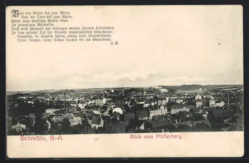 AK Schmölln /S.-A., Blick vom Pfefferberg