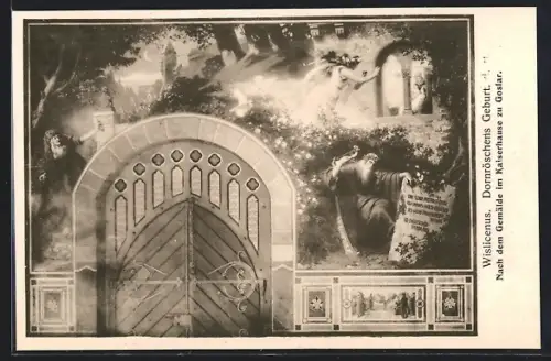 AK Goslar, Dornröschens Geburt nach Gemälde im Kaiserhaus