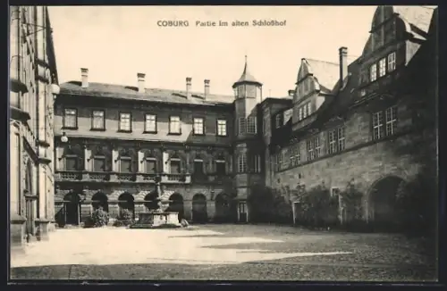 AK Coburg, Partie im alten Schlosshof