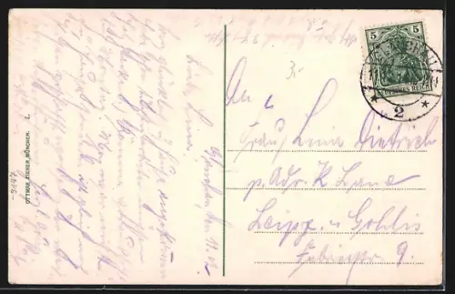 AK Glauchau, Schloss, Postamt, Gründelteich, Anlagen