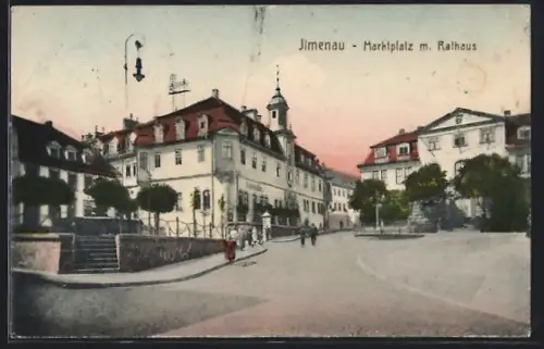 AK Ilmenau, Marktplatz, Rathaus