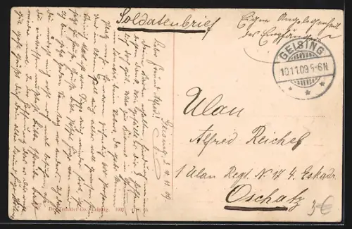 AK Geising i. Erzgeb., Ortsansicht mit umliegender Landschaft