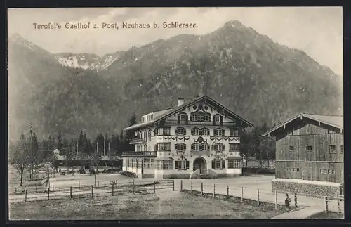 AK Neuhaus b. Schliersee, Terofal`s Gasthof z. Post