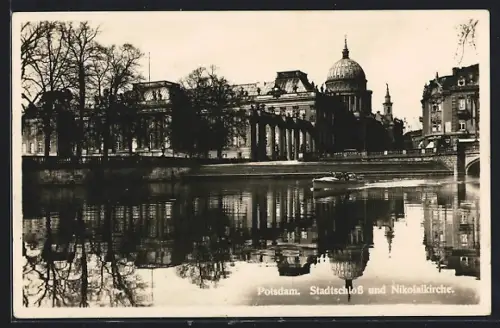 AK Potsdam, Stadtschloss und Nikolaikirche