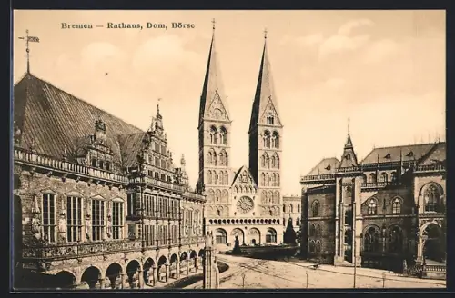 AK Bremen, Rathaus, Dom, Börse