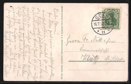 AK Köln a. Rh., Totalansicht mit Dom und Rheinbrücke