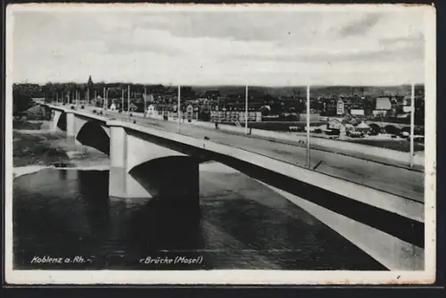 AK Koblenz a. Rh., Brücke über die Mosel