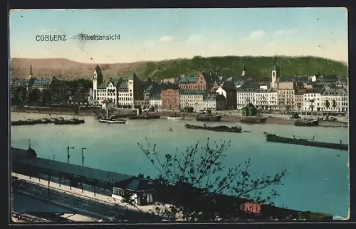 AK Koblenz, Rheinansicht