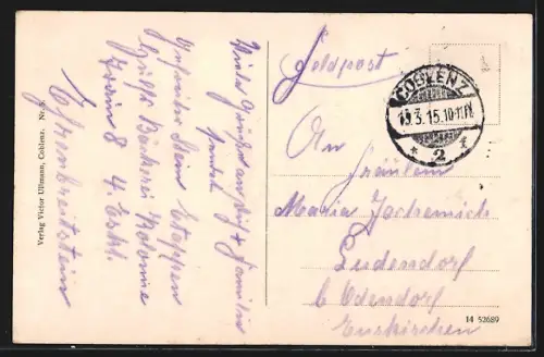 AK Coblenz-Ehrenbreitstein, Dampfer, Festung Ehrenbreitstein, Rheinansicht