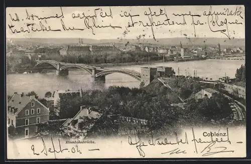 AK Coblenz, Eisenbahnbrücke