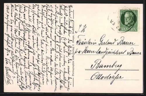 AK Marienweiher, Blick auf Kirche und Ort