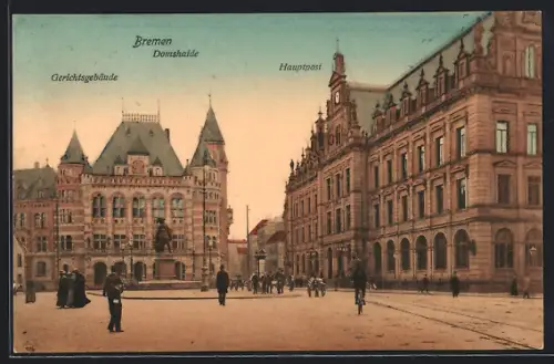 AK Bremen, Domshalde, Gerichtsgebäude, Hauptpost