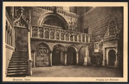 AK Bremen, Dom, Eingang zum Bleikeller