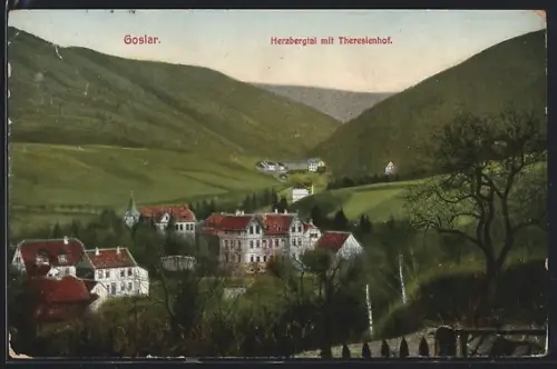 AK Goslar, Herzbergtal mit Thereseinhof