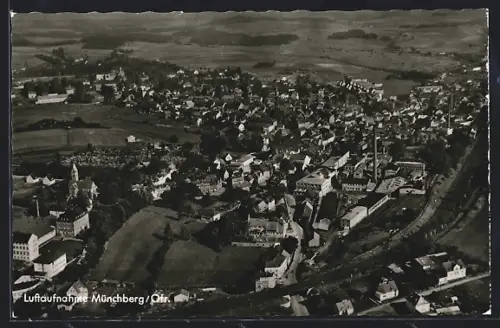AK Münchberg /Ofr., Luftaufnahme