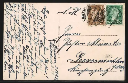 AK Bremen, Marktplatz mit Rathaus, Dom, Börse