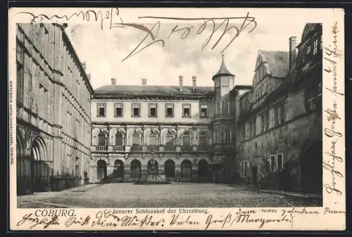 AK Coburg, Innerer Schlosshof der Ehrenburg
