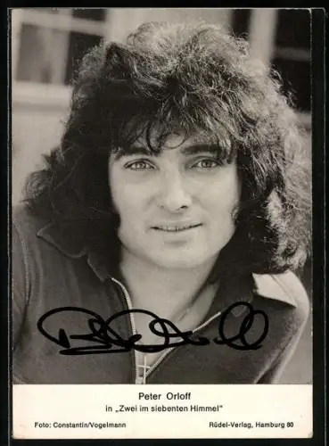 AK Musiker Peter Orloff in Zwei im siebenten Himmel, Autograph