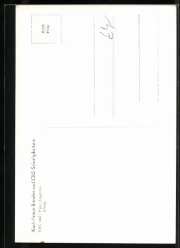 AK Musiker Karl-Heinz Bender im Portrait, Autograph