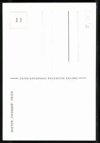 AK Musiker Dieter Thomas Heck mit Mikrophon, Autograph