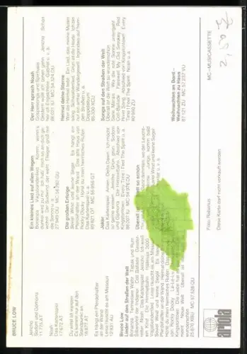 AK Bruce Low, Halbporträt des Sängers im Smoking, Autograph