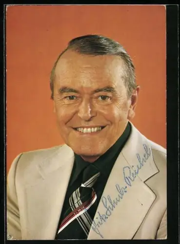 AK Musiker Fritz Schulz-Reichel im Portrait, Autograph