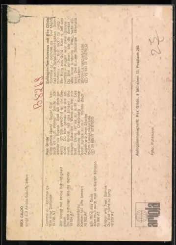 AK Musiker Rex Gildo am Mikro, Autograph