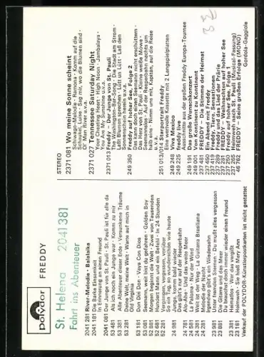 AK Musiker Freddy im Anzug, Autograph