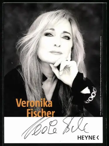 AK Musikerin Veronika Fischer im Portrait, Autograph