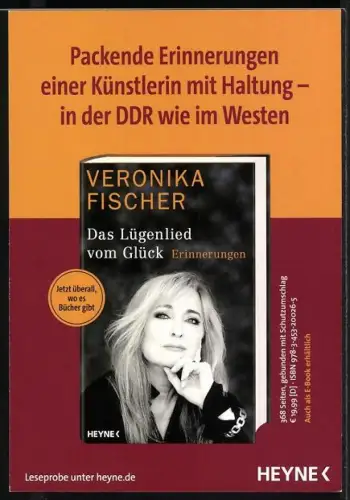 AK Musikerin Veronika Fischer im Portrait, Autograph