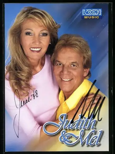 AK Musiker Judith und Mel im Portrait, Autograph