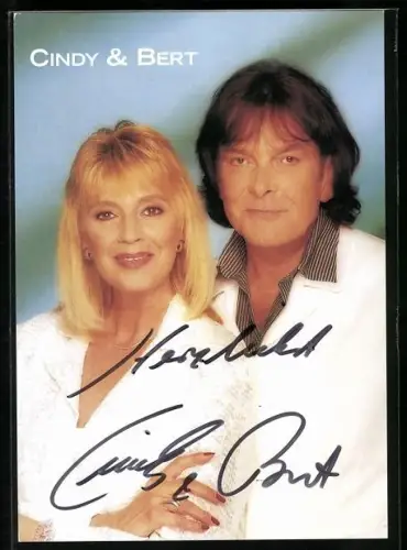 AK Musiker-Duo Dindy und Bert im Portrait, Autograph