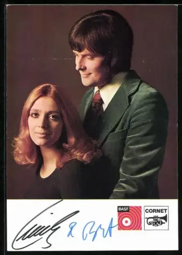 AK Musiker-Duo Cindy und Bert, Portrait, Autographen