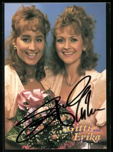 AK Musiker-Duo Gitti und Erika, Autograph