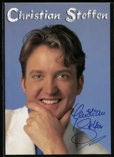 AK Musiker Christian Steffen, En-face Portrait, Autograph
